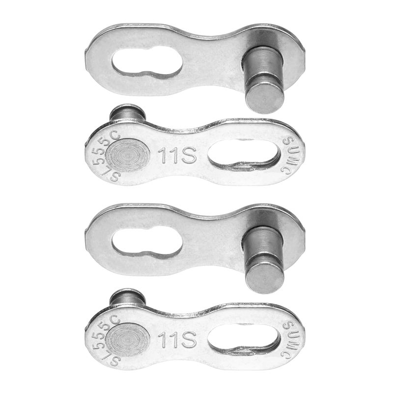 SMC Bike Chain Quick Link- Reusable Bike Chain Missing Quick Connector- Master Links Compatible with Shimano, Sram and KMC Chains 6 7 8 9 10 11 12speed Missing Link (Silver, 11 Speed) - Image 2